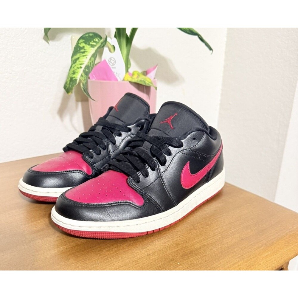 Nike Air Jordan 1 Low Sneakers Black Gym Red Sail DC0774-061 Size 7.5 Women’s